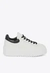 Hogan H-stripes Low-top Platform Sneakers In White