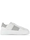 Hogan H-stripes Leather Sneakers In White