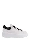 Hogan H-stripes Leather Sneakers With Contrasting Detail In White