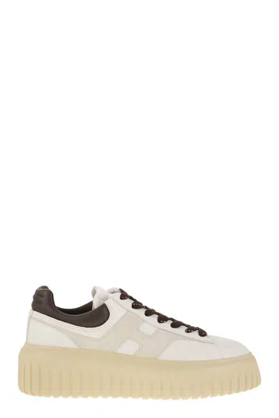 Hogan H-stripes Leather Trainers In White