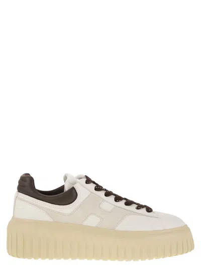 HOGAN H-STRIPES LEATHER TRAINERS