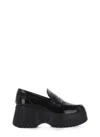 Hogan H-stripes Platform Loafers In Black