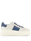 Shop Hogan H-stripes Logo Sneakers In Neutrals