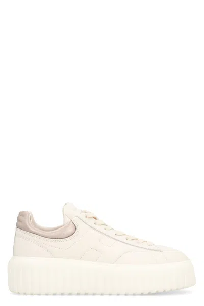 Hogan H-stripes Low-top Trainers In Nude
