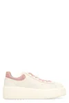 Hogan Chunky Platform Sneakers With Smooth And Textured Uppers In White