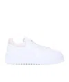 Hogan H-stripes Allacciato H Leather Sneakers In White