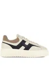 Hogan H-stripes Platform Sneakers In Neutral