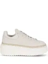 Hogan H-stripes Platform Sneakers In Neutrals