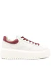 Hogan H-stripes Platform Sneakers In Neutrals