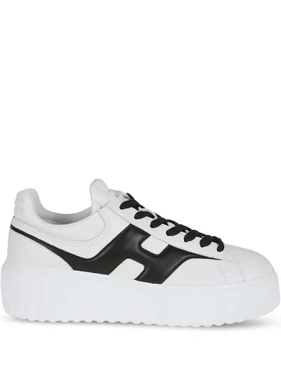 Hogan Women White H-stripes Sneakers, 7.5 Luxury Sneakers For Women Darveys