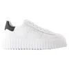 Hogan H645 Leather Sneakers In White