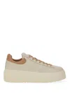 Hogan Striped Leather Sneakers With Padded Heel