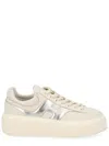 Hogan Sneakers Panelled Design Platform Sole Round Toe In Neutral
