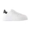 Hogan H Stripes White Nappa Sneakers In White