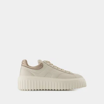 HOGAN SNEAKERS H STRIPES - HOGAN - CUIR - BEIGE