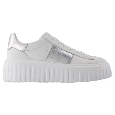 HOGAN H STRIPES SNEAKERS - HOGAN - LEATHER - WHITE