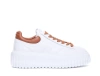 Hogan H-stripes Low-top Leather Sneakers In White