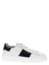 Hogan Panelled Design Calf Leather Sneakers With Chunky Sole In White