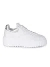 Hogan Striped Leather Lace-up Sneakers With H Detail