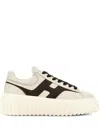 Hogan Beige Sneakers With Chunky Ridged Sole In White