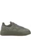 Hogan H-stripes Sneakers In Green