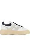 Hogan Lace-up White Sneakers With Logo Patch In White