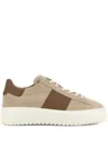 Hogan Low Top Sneakers Round Toe In Brown