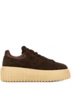 Hogan H-stripes Suede Platform Sneakers
