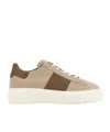 Hogan Low Top Sneakers Round Toe In Brown