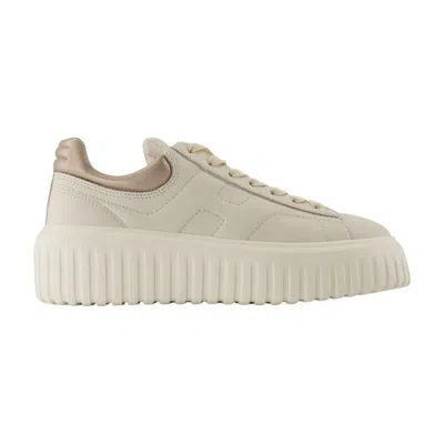 Hogan H Stripes Sneakers In Neutral