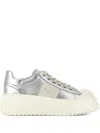 Hogan H-stripes Sneakers In Gray