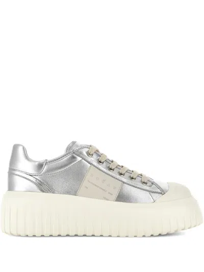 Hogan H-stripes Sneakers In Gray