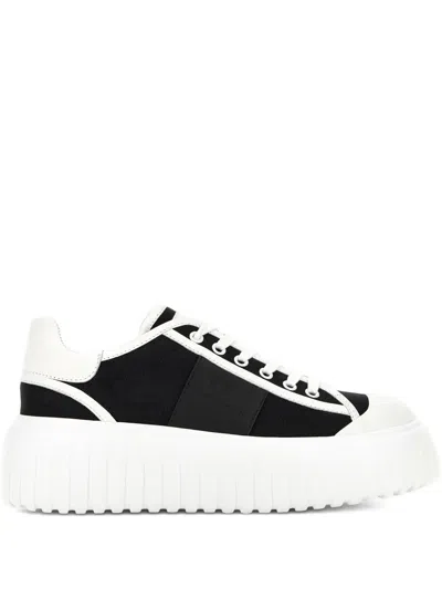 Hogan H-stripes Sneakers In Black