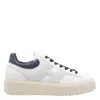 Hogan Lace-up White Sneakers With Logo Patch In White