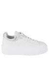 Hogan Chunky Sole White Sneakers With Metallic Accents