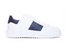 Hogan Sneakers H-stripes In White Leather With Blue Stripe