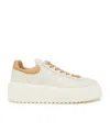 Hogan Sneakers H-stripes In Nappa Bianca Donna In Beige