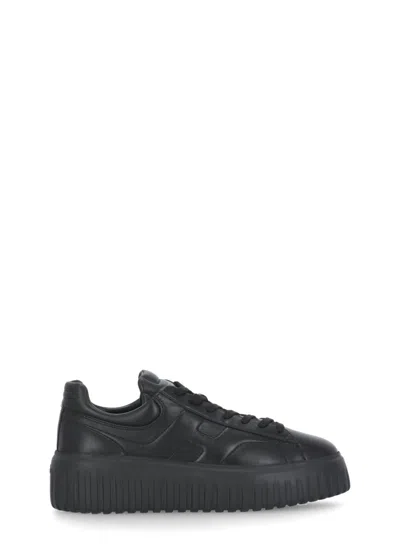 Hogan H-stripes Low-top Platform Sneakers In Schwarz 1
