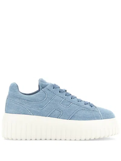 Hogan H-stripes Sneakers In Blue