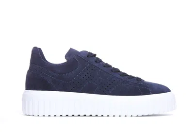 Hogan H-stripes Sneakers In Blue