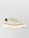 Hogan H-stripes Sneakers Featuring Raffia Stitching