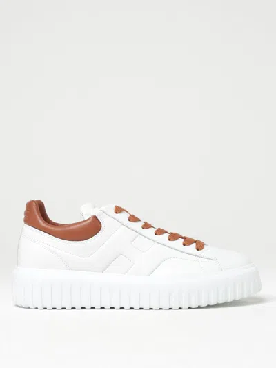 Hogan H-stripes Sneakers In Leather With Logo In White 1