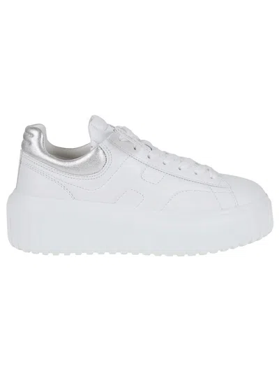 Hogan H-stripes Sneakers In Nappa Leather In White