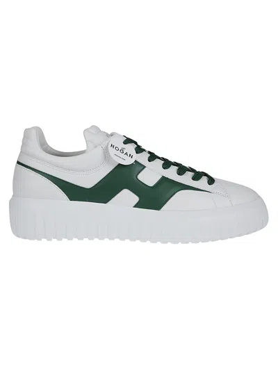 Hogan H-stripes Sneakers In K Bianco/verde