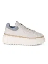 Hogan "h Stripes" Sneakers Made Of Leather. In Neutral