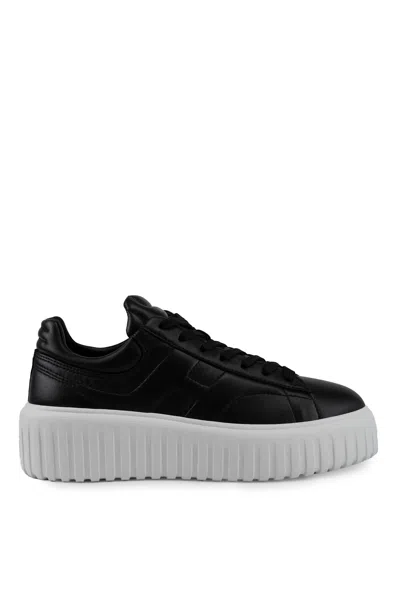 Hogan H-stripes Sneakers In Nero