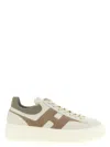 Hogan H-stripes Platform Sneakers In Neutral