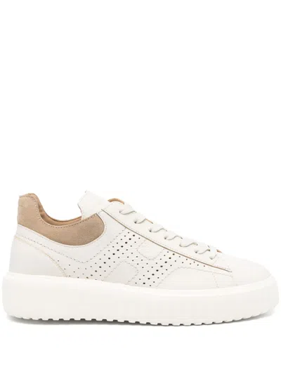 Hogan H-stripes Sneakers In White