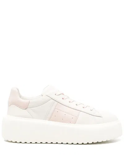Hogan H-stripes Sneakers In Neutrals