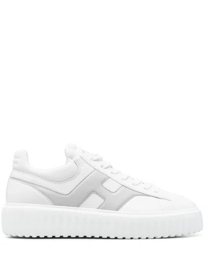 Hogan H-stripes Sneakers Shoes In White